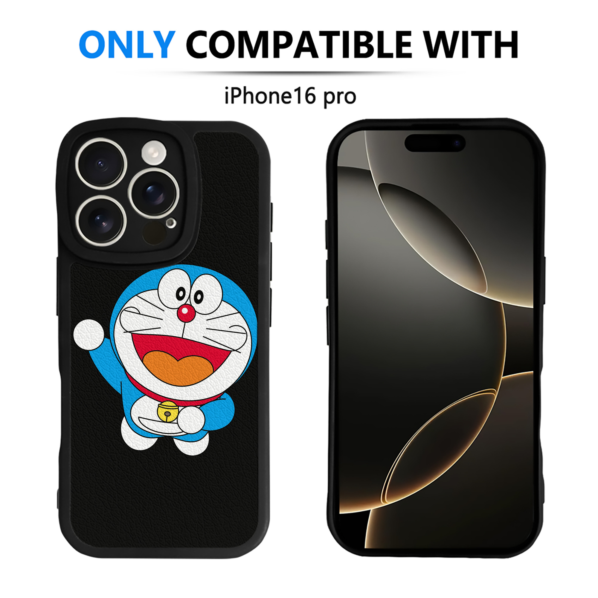 （画像用） ドラえもん Doraemon 【iPhone 16シリーズ対応】シリコンスマホケース（レザー調） 材質：シリコン